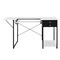 Folding Sewing Table with Storage 3 Drawers Height Adjustable White Black